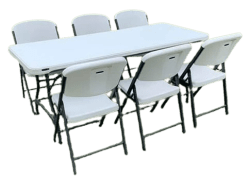 6ft Table and 6 Chair Bundle